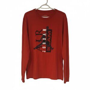 Jordan Air Slam Red Long Sleeve Tee